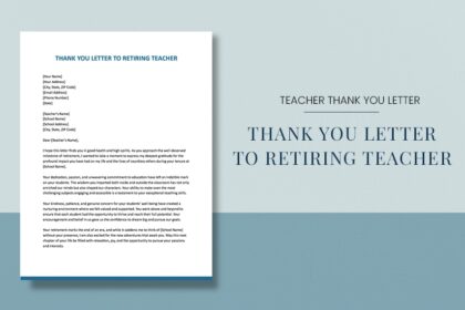 thank you letter to teacher