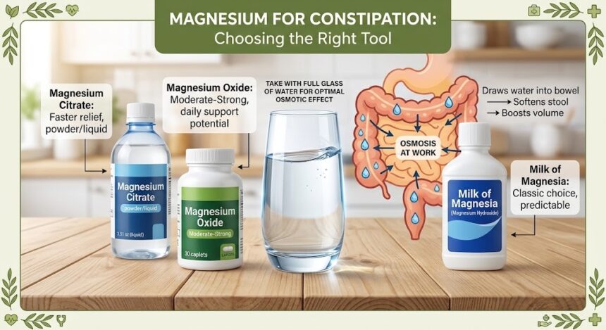 Magnesium for Constipation: Types, Dosage, and Safety