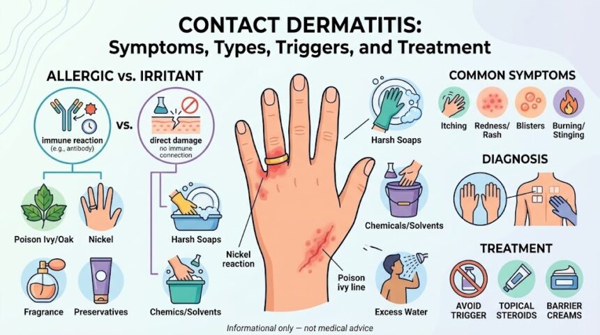 Contact Dermatitis Symptoms: Causes, Types, and Treatment