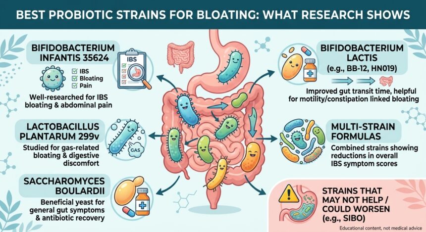Best Probiotic Strains for Bloating: What the Research Shows