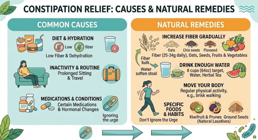 Constipation Relief: Causes, Natural Remedies, and When to See a Doctor