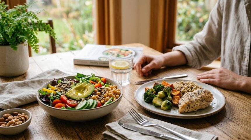 Create a blog image for this title. image must look natural, and don't write the text, etc on the image. Best Diet for Insulin Resistance: What Actually Helps