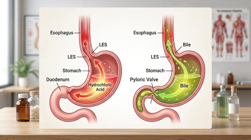 Bile Reflux vs Acid Reflux: How to Tell Them Apart